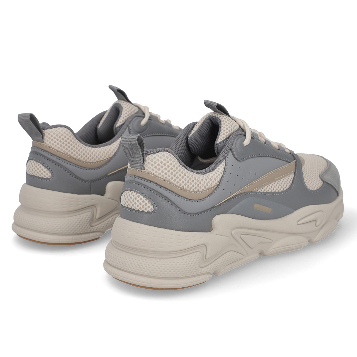Tenis Urbano Suela Gruesa Hombre Capa De Ozono 615901 Gris