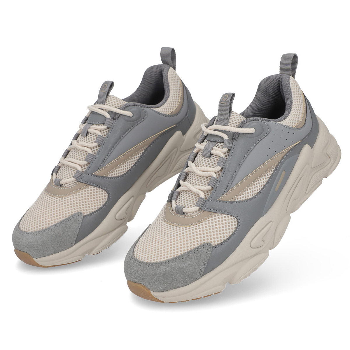 Tenis Urbano Suela Gruesa Hombre Capa De Ozono 615901 Gris