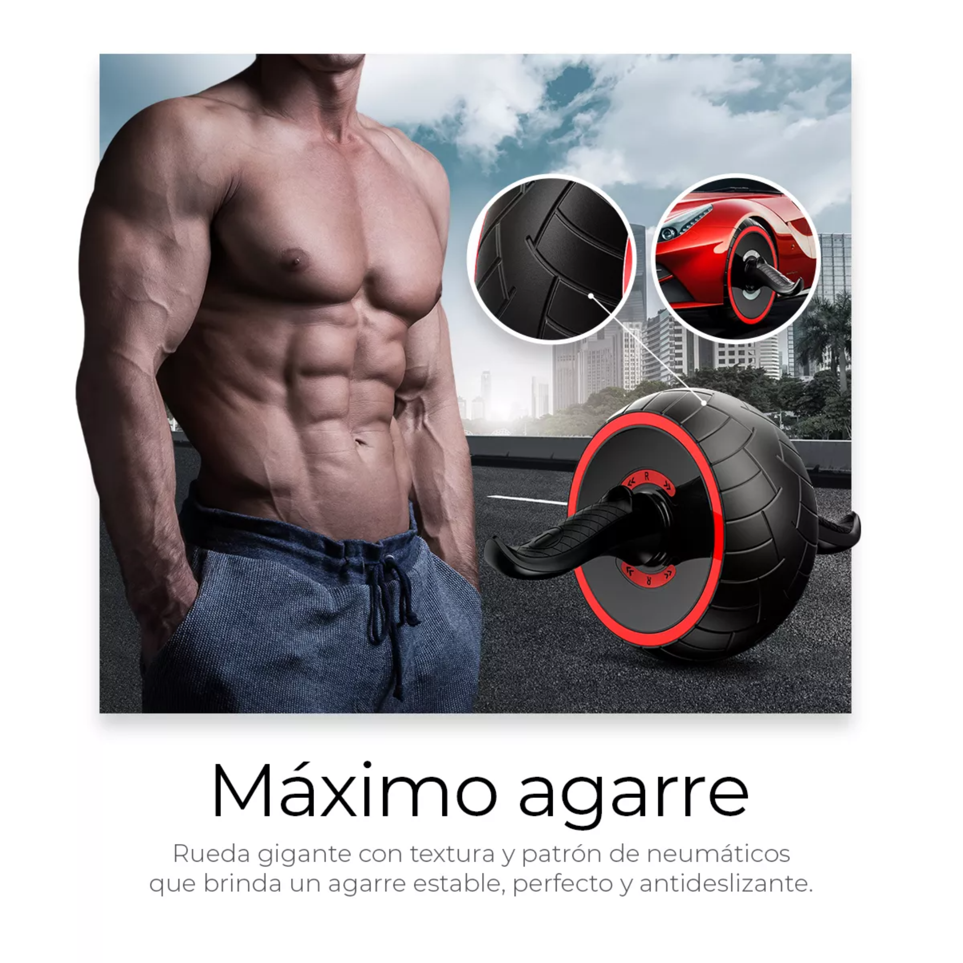 Rueda Para Ejercicio De Abdomen Llantas Rodillo Abs Gimnasio