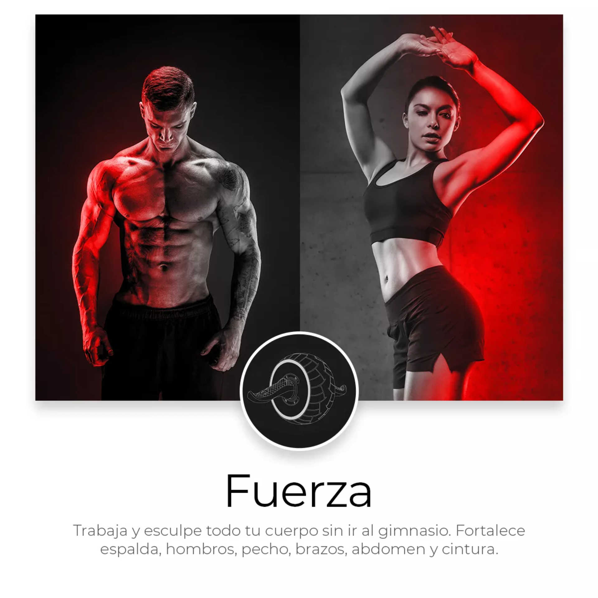 Rueda Para Ejercicio De Abdomen Llantas Rodillo Abs Gimnasio