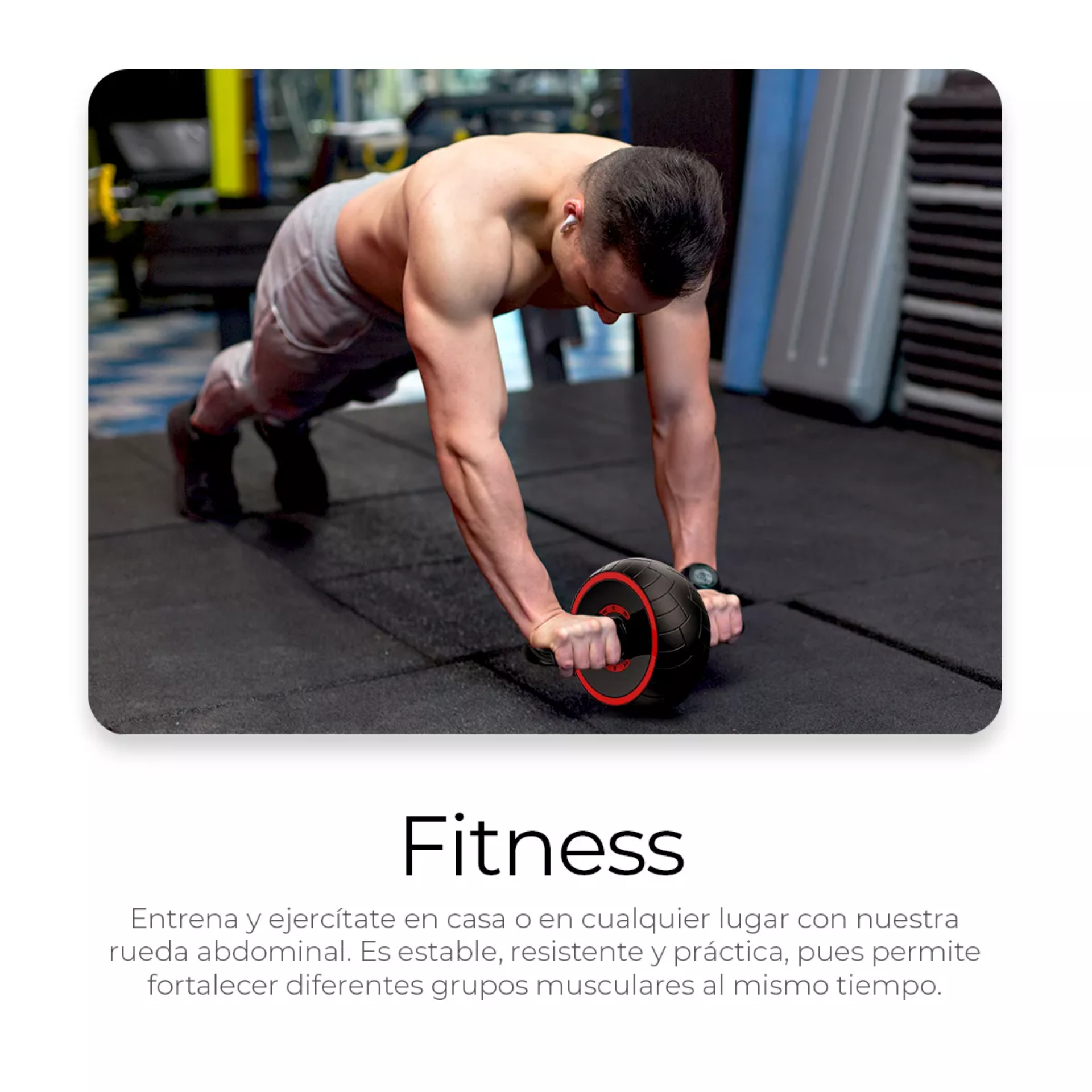 Rueda Para Ejercicio De Abdomen Llantas Rodillo Abs Gimnasio
