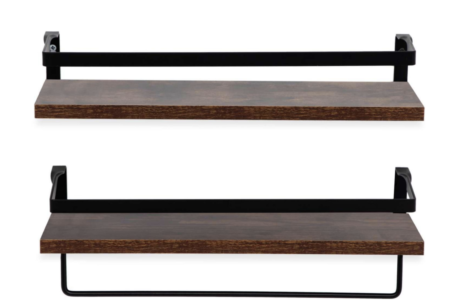 Repisas Flotantes Set De 2 Estantes De Madera Para Dormitorio Baño