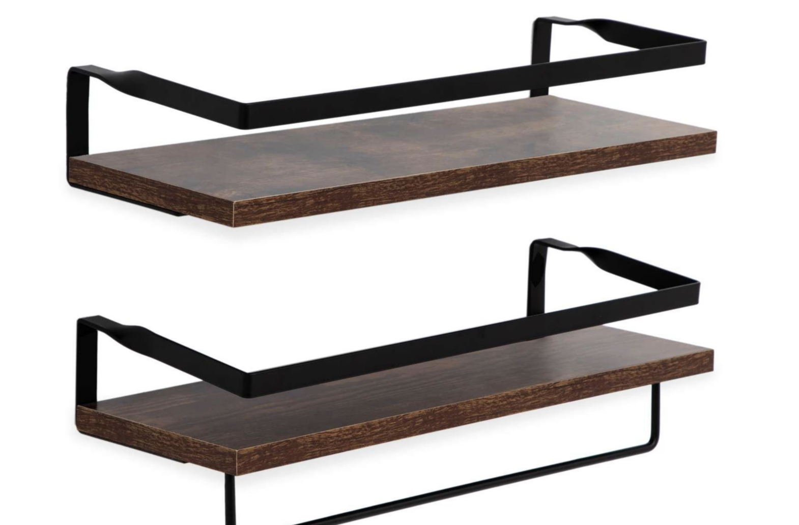 Repisas Flotantes Set De 2 Estantes De Madera Para Dormitorio Baño