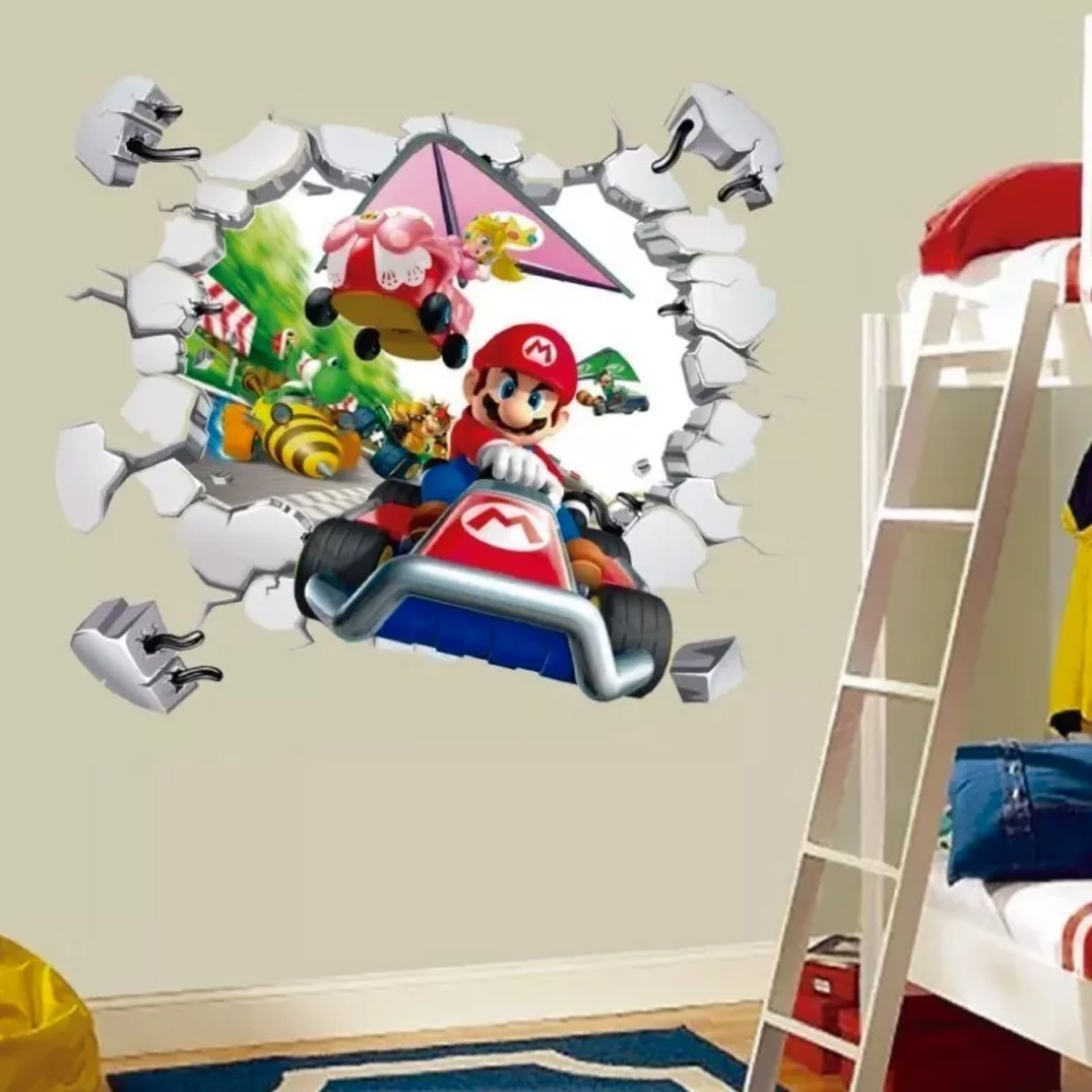 Decoración Cuarto Gamer Infantil Niño Vinil Pared Rota