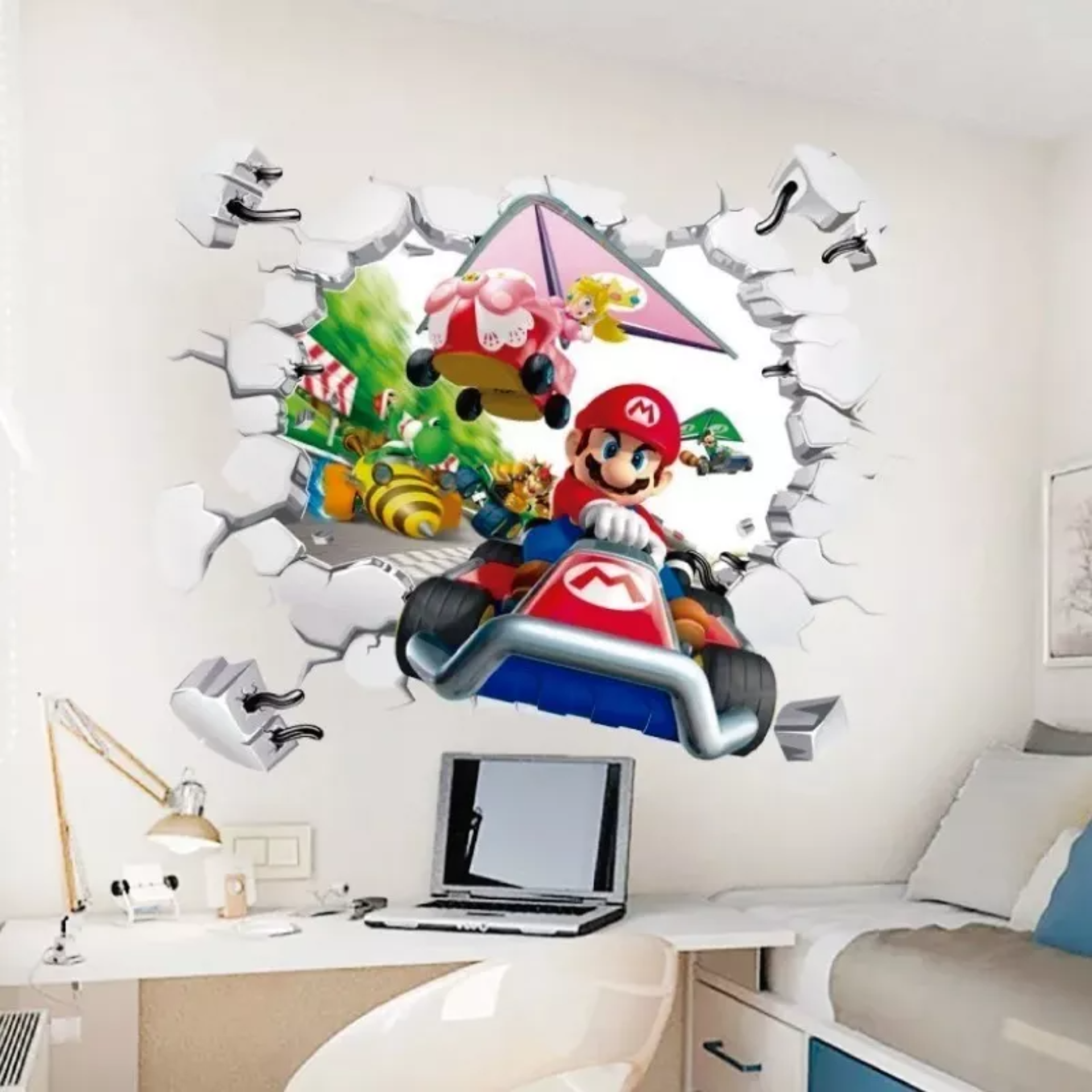 Decoración Cuarto Gamer Infantil Niño Vinil Pared Rota