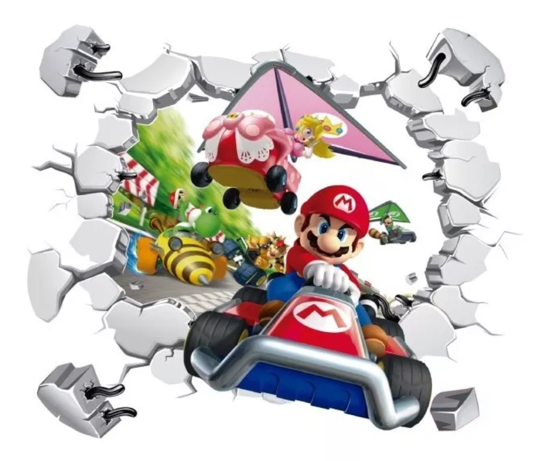 Decoración Cuarto Gamer Infantil Niño Vinil Pared Rota