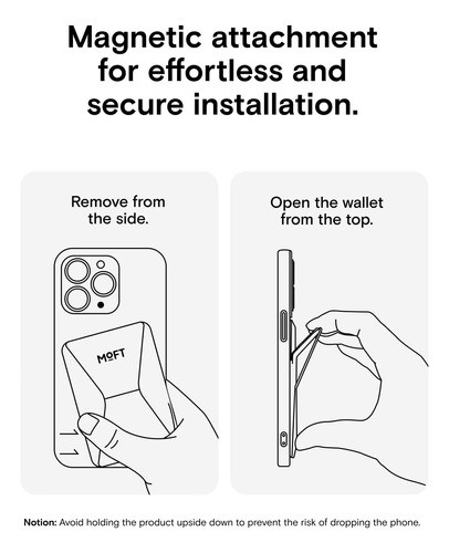 Wallet Tarjetero Para iPhone Magnético Con Soporte Plegable NEGRO