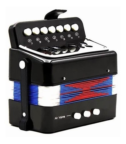 Mini Acordeón Infantil Juguete Musical Educativo Niños Negro