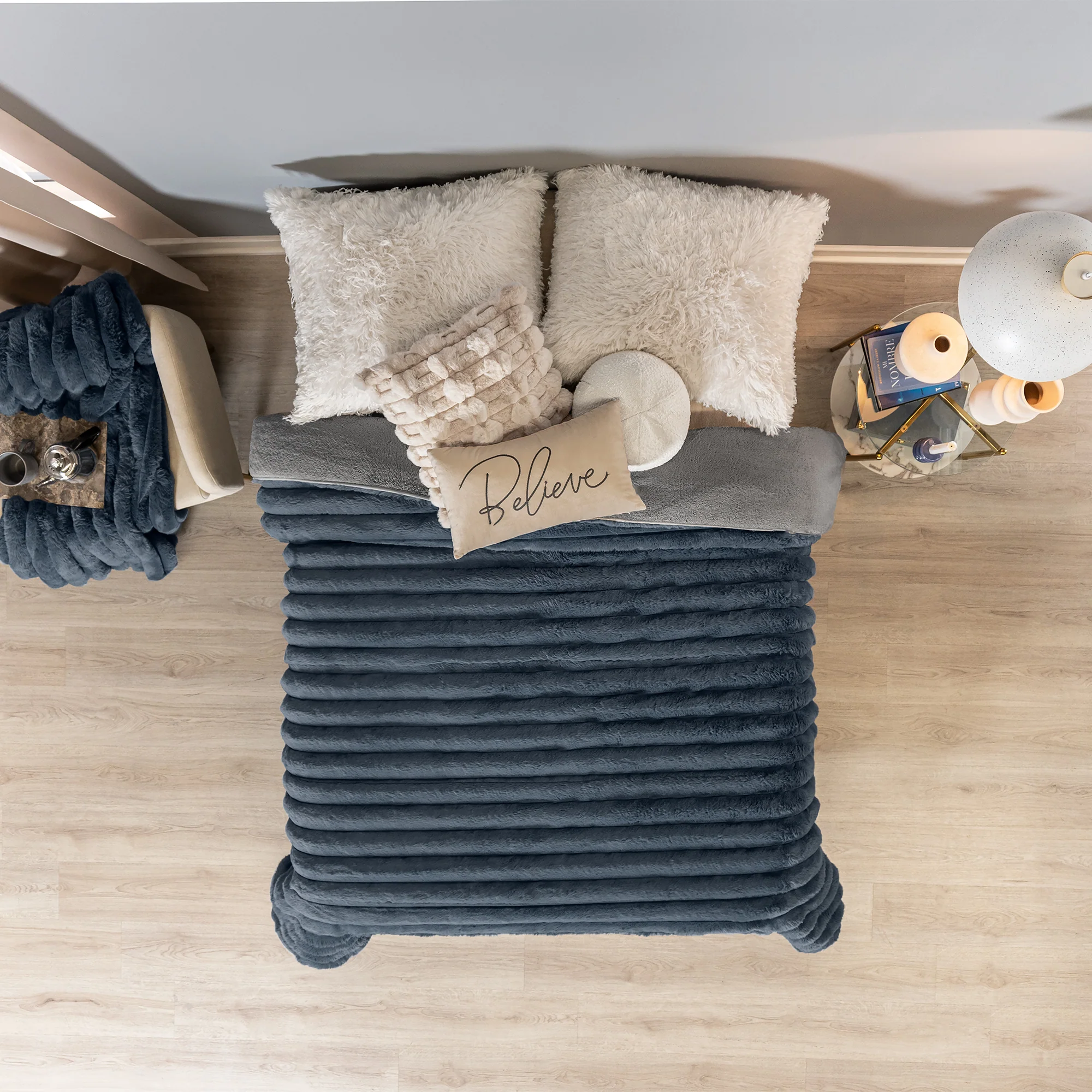 Cobertor Vianney Everest Denim King Size