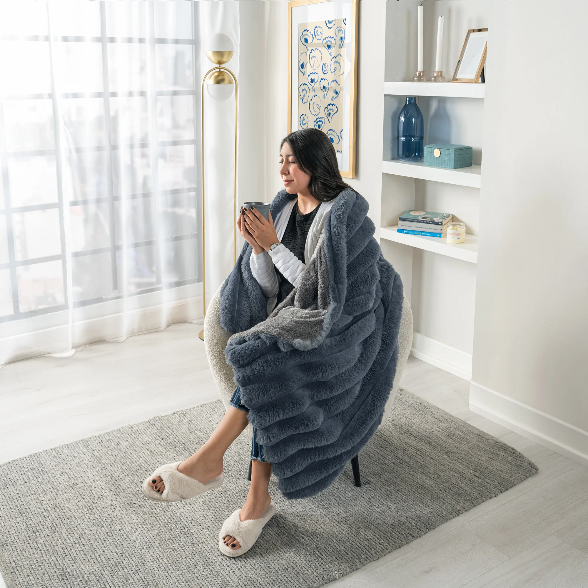 Cobertor Vianney Everest Denim King Size