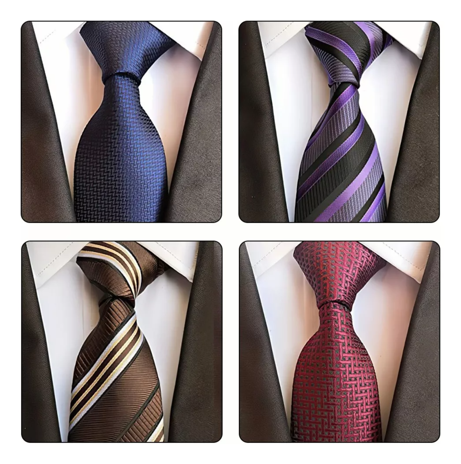 Corbata Clásica Masculina 4 Cajas De Regalo