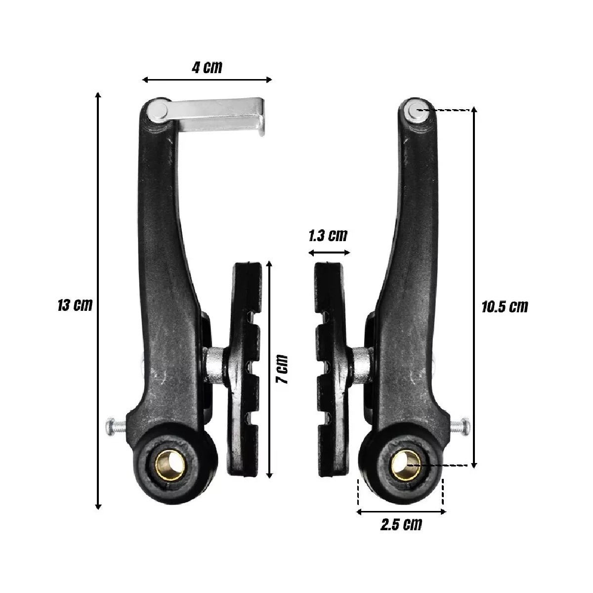Juego Completo De Frenos V-brake Bicicleta Acero Plastificad