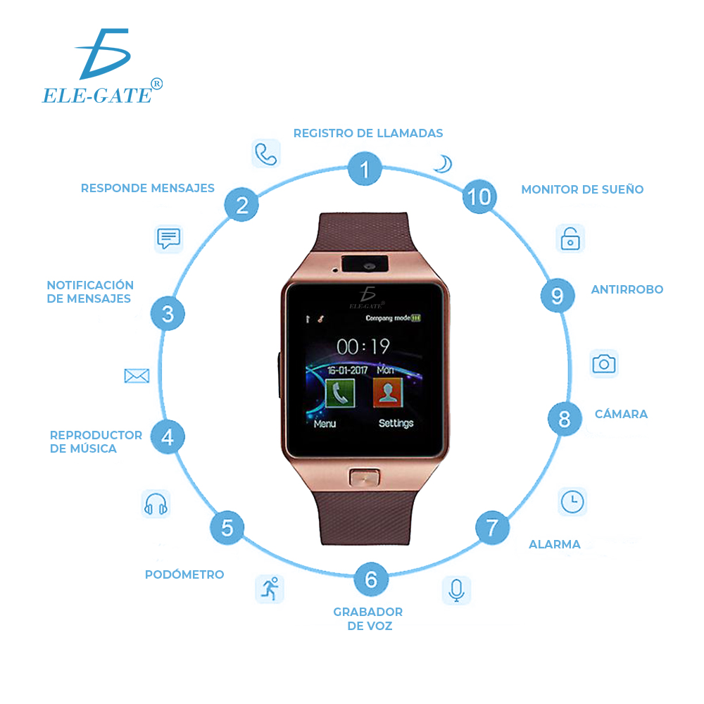Smartwatch DZ09 Increible  toma fotos y llamadas SIM CARD 