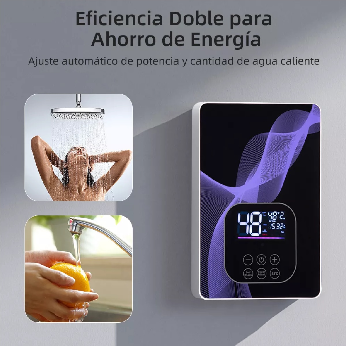 Calentador De Agua Eléctrico YT001 Negro 110V