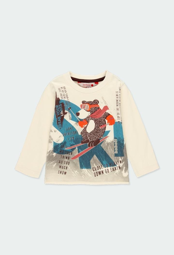 Playera oso nieve de manga larga “BREAK YOUR LIMITS” bebe niño BOBOLI