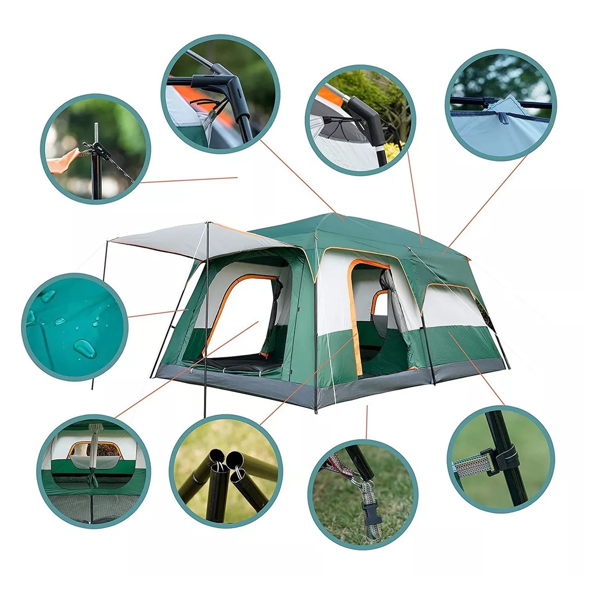 Carpa playa/bosque carpa para 5-8 personas