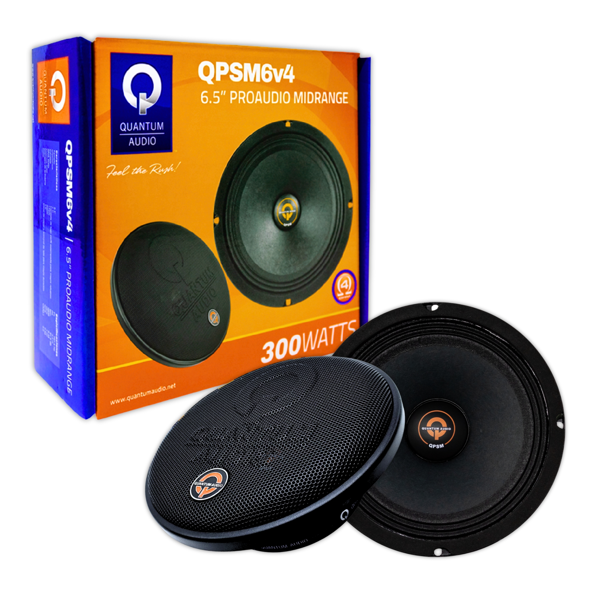 Medio Rango Quantum Audio QPSM6v4 300 Watts 6.5 PLG 4 Ohms