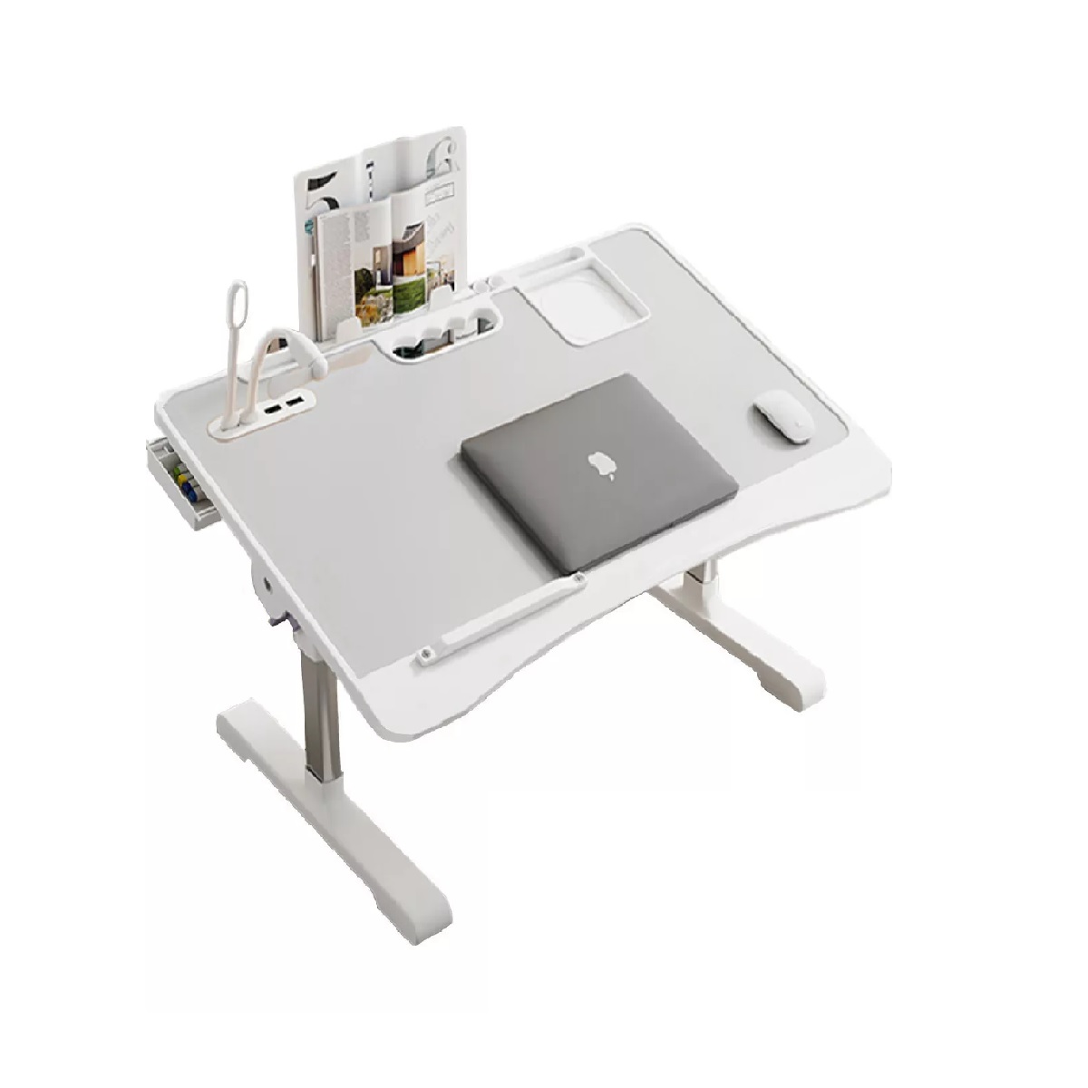 Mesa De Ordenador Cama Plegable Y Elevable Blanco
