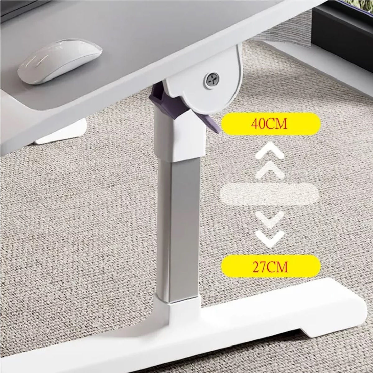Mesa De Ordenador Cama Plegable Y Elevable Blanco