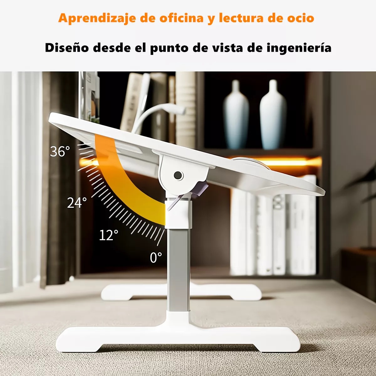 Mesa De Ordenador Cama Plegable Y Elevable Blanco