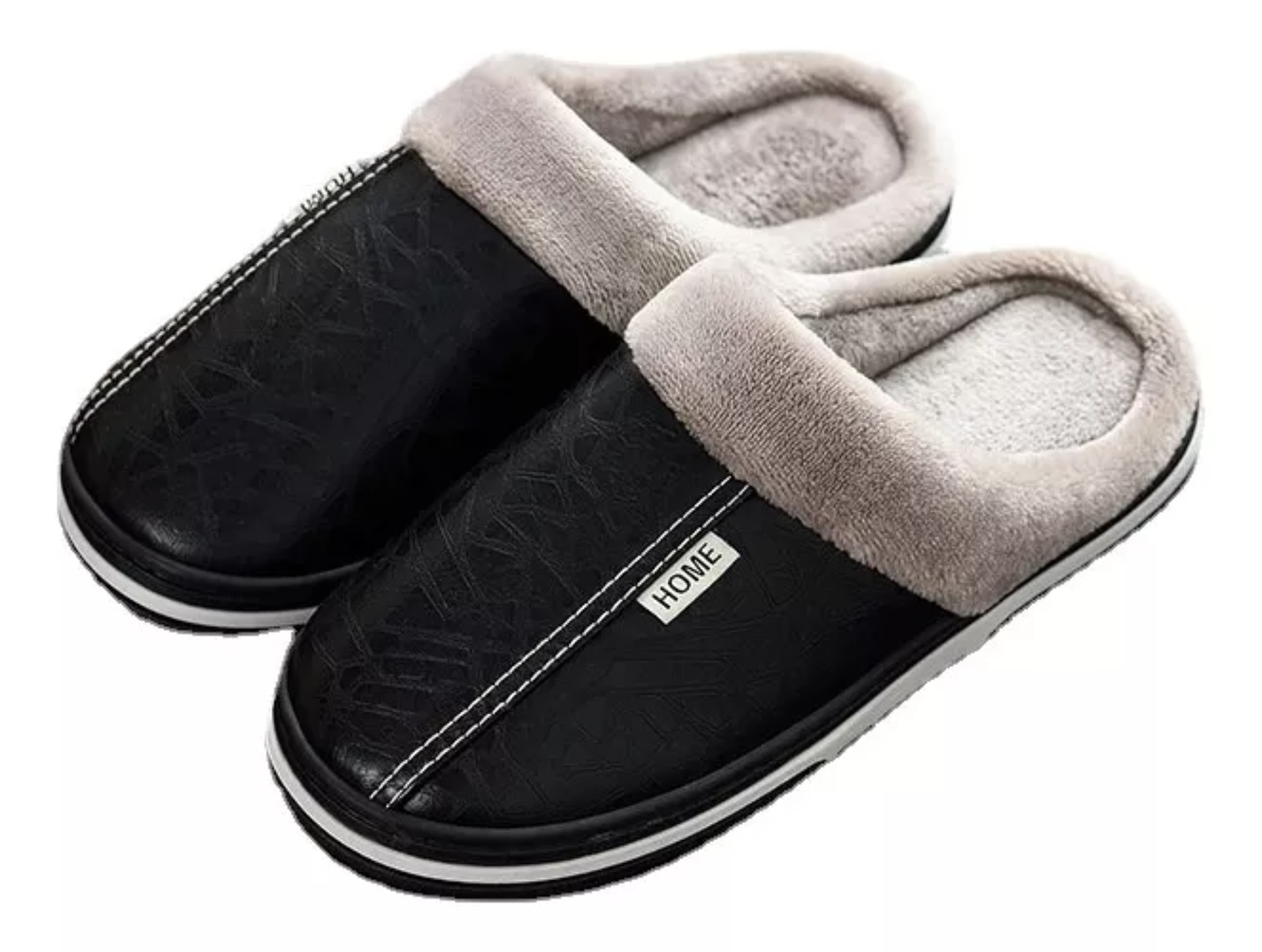 Zapatillas Casa Invierno Hombre Piel Sintética Impermeable