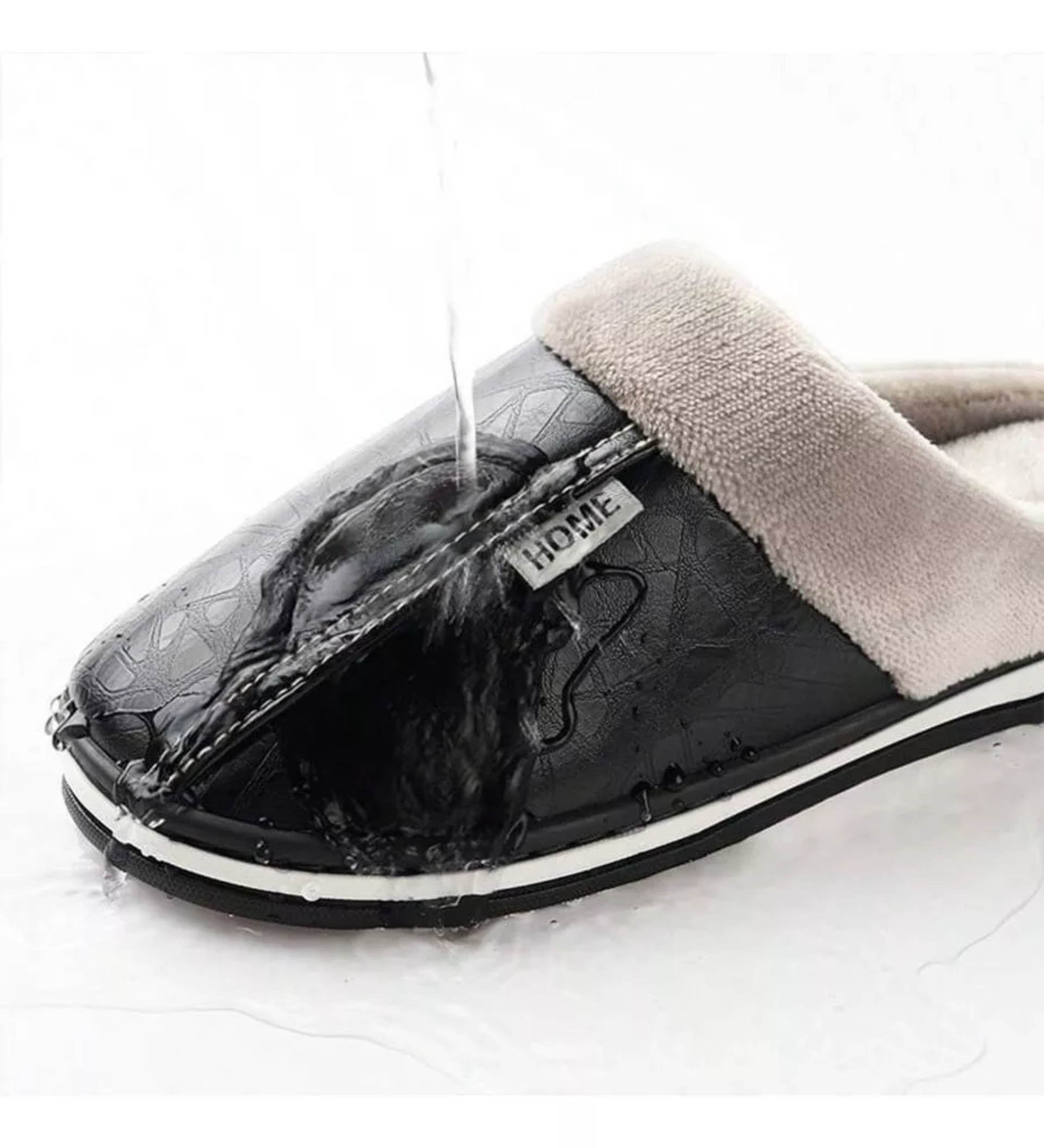 Zapatillas Casa Invierno Hombre Piel Sintética Impermeable