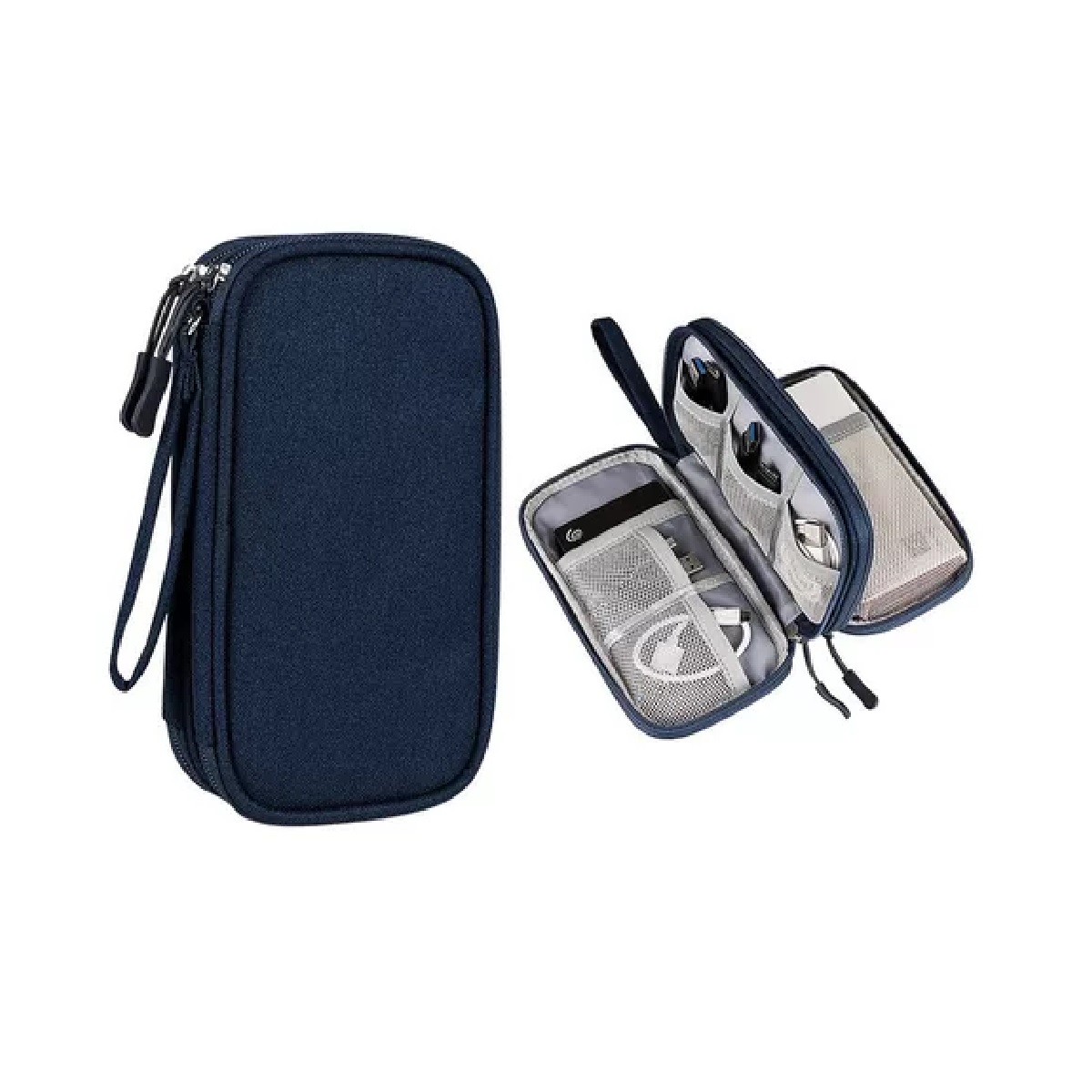 Estuche Cargador Usb Organizador Bolsa De Cables Impermeable Color Negro
