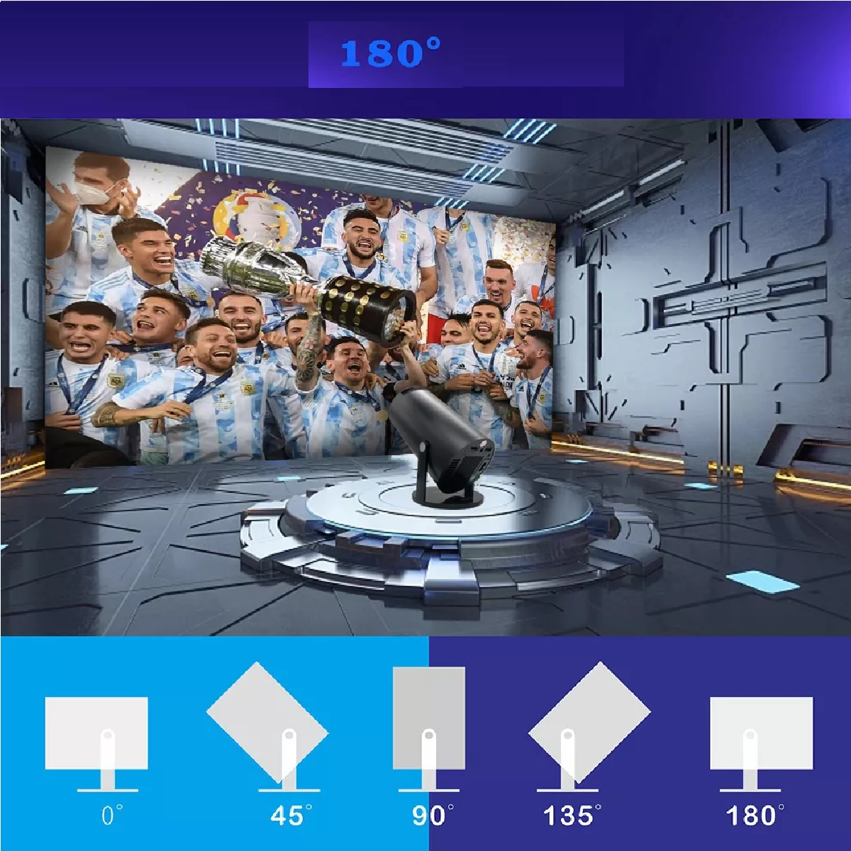 Proyector Hy300 Wifi Hd 200ansi Android 11. Gris Oscuro, 110 V/220 