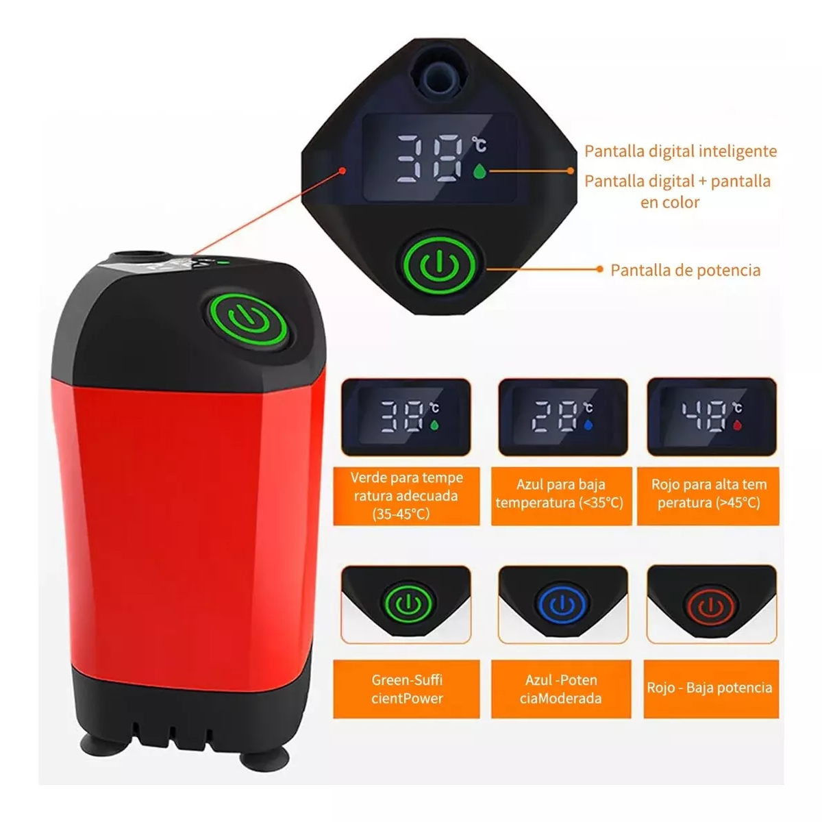 Ducha Portátil Para Camping Electric Regadera Ducha Exterior Rojo