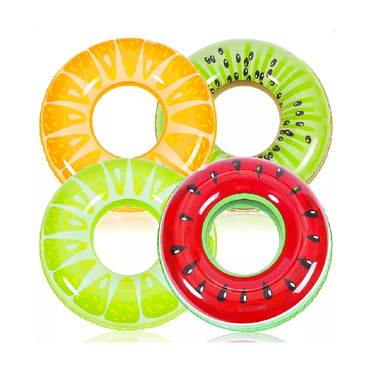 Set 4pzs Salvavidas Inflables 70cm Para Alberca Para Playa Niños