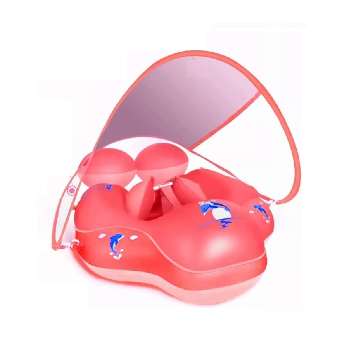 Salvavidas Inflables Flotador Bebe Alberca Playa Con Sombra Rosa