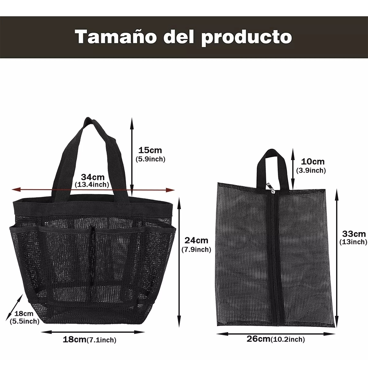 Bolsa De Ducha Portátil Colgante Accesorios De Baño