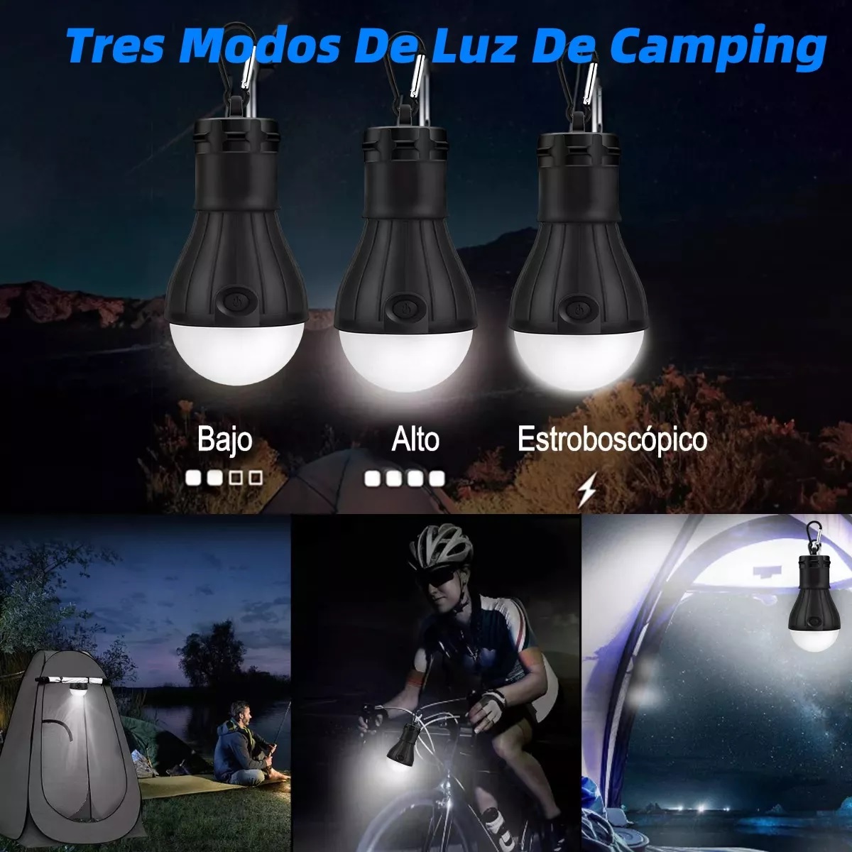 Tiendas De Campaña Vestidor Portatil+luz Y Bolsa De Ducha Agua