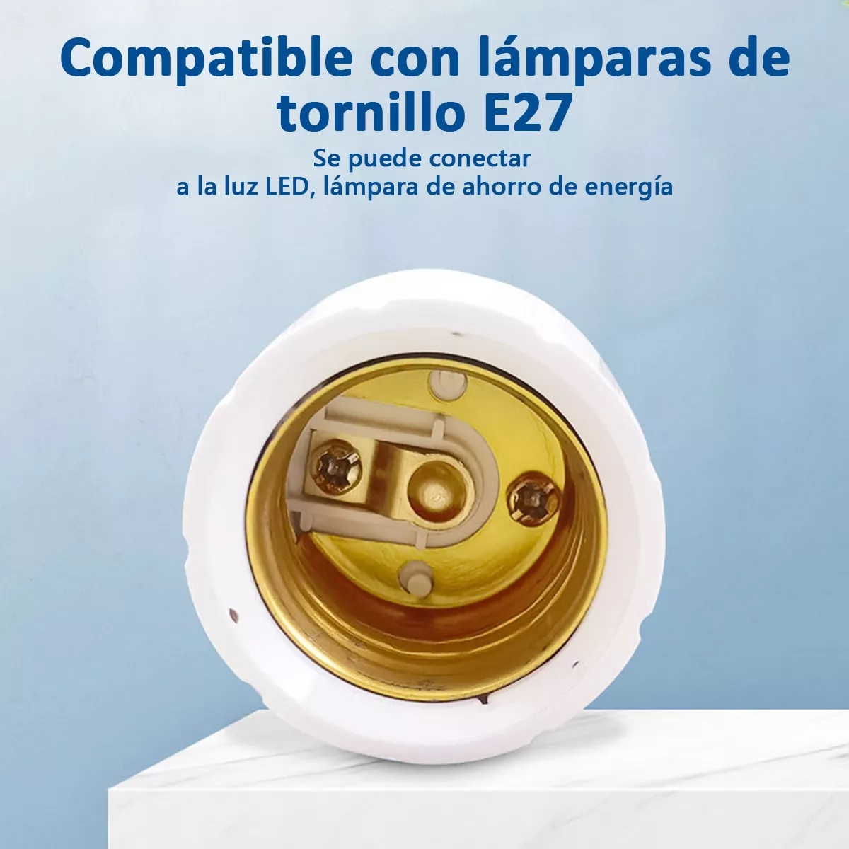 Porta Lámpara Sensor De Movimiento 360° Grados Infrarrojo E27 Socket 
