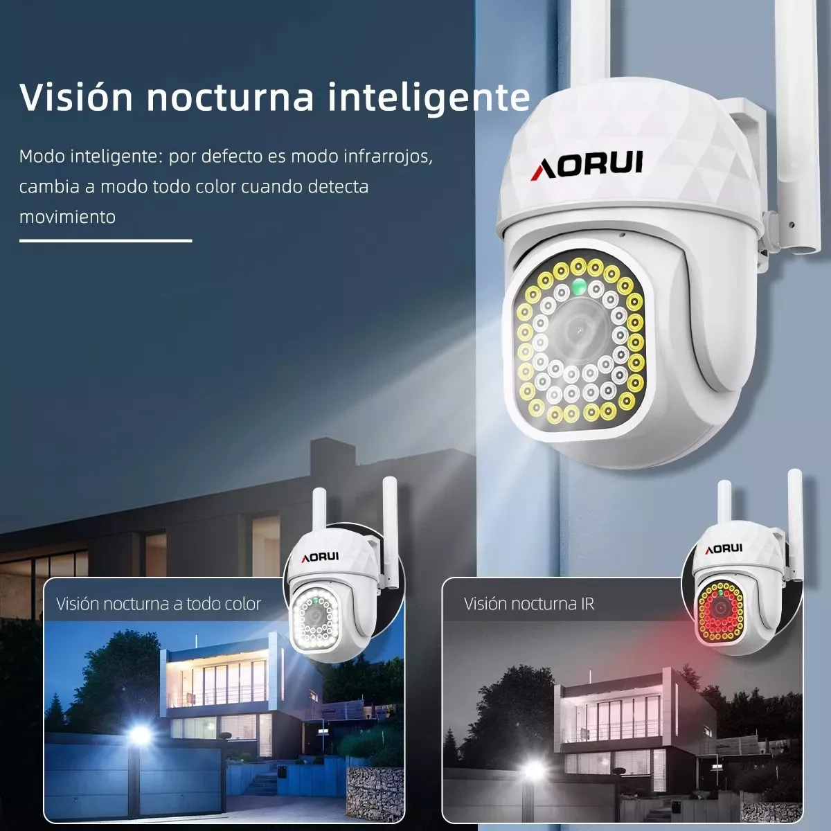 2pcs Cámara De Seguridad Hd Wifi De Visión Nocturna Alarma