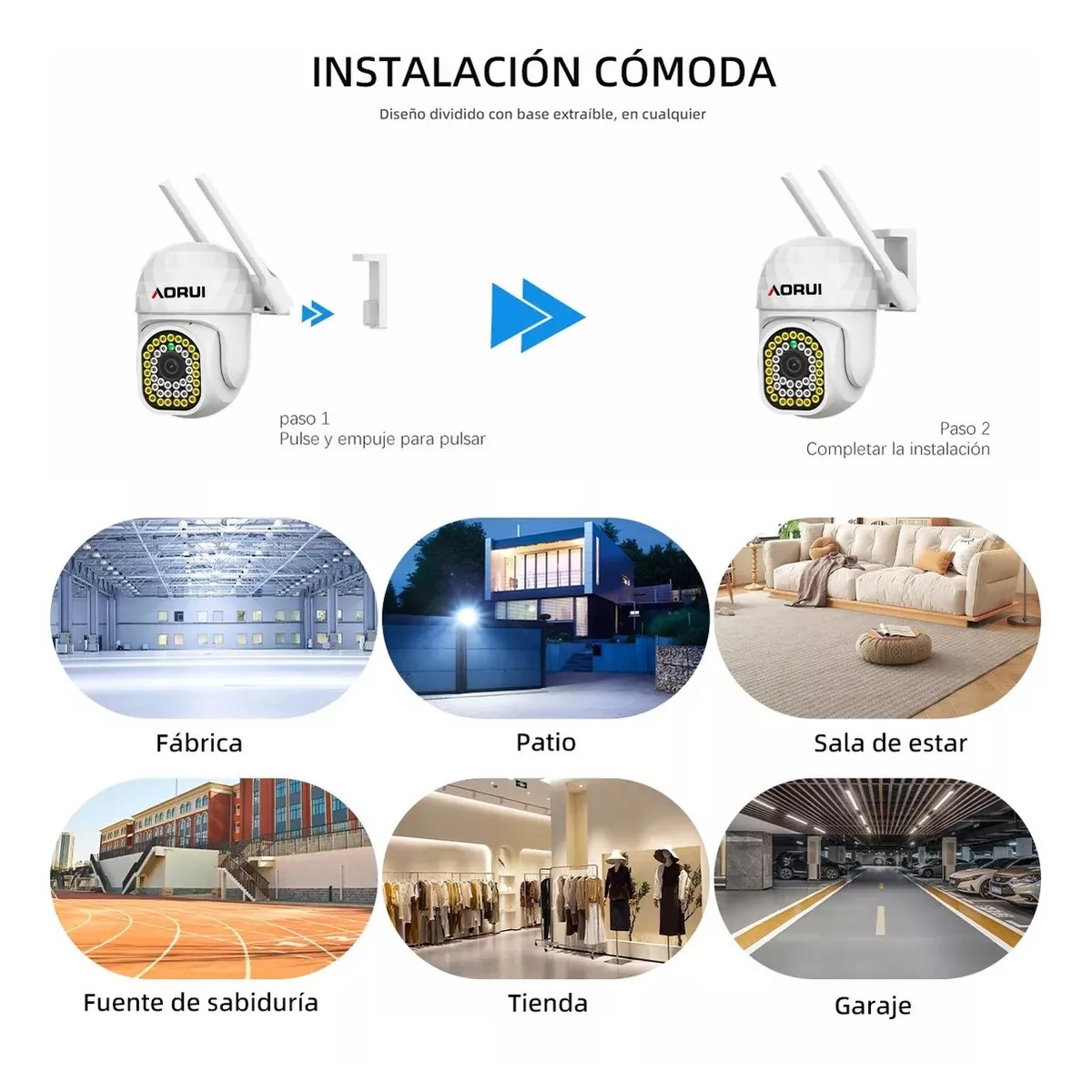 2pcs Cámara De Seguridad Hd Wifi De Visión Nocturna Alarma