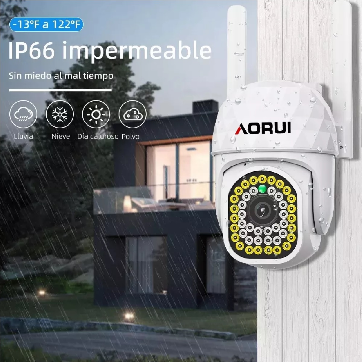 2pcs Cámara De Seguridad Hd Wifi De Visión Nocturna Alarma