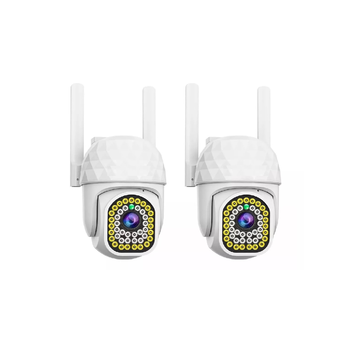 2pcs Cámara De Seguridad Hd Wifi De Visión Nocturna Alarma