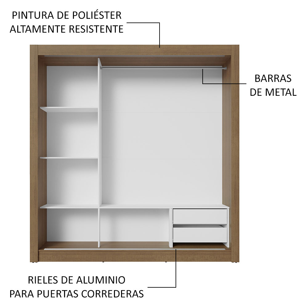 Ropero Closet Madesa 3 Puertas MB 01
