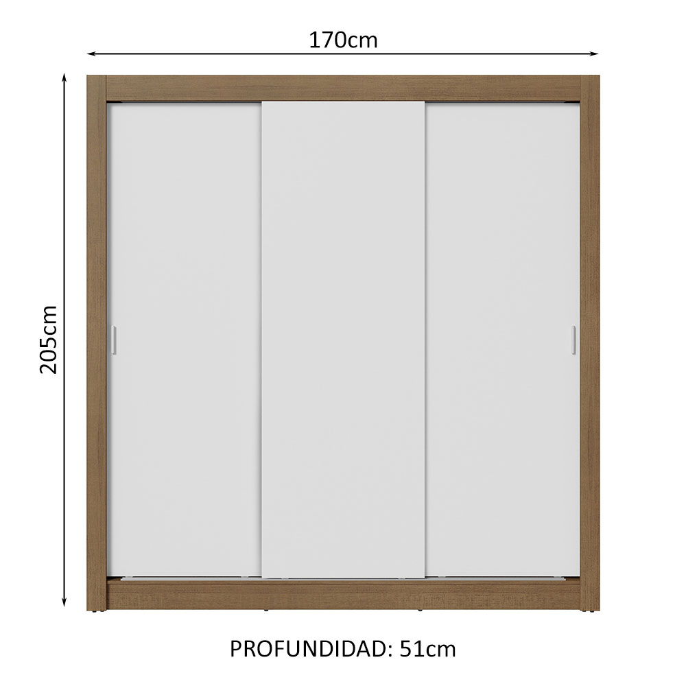 Ropero Closet Madesa 3 Puertas MB 01