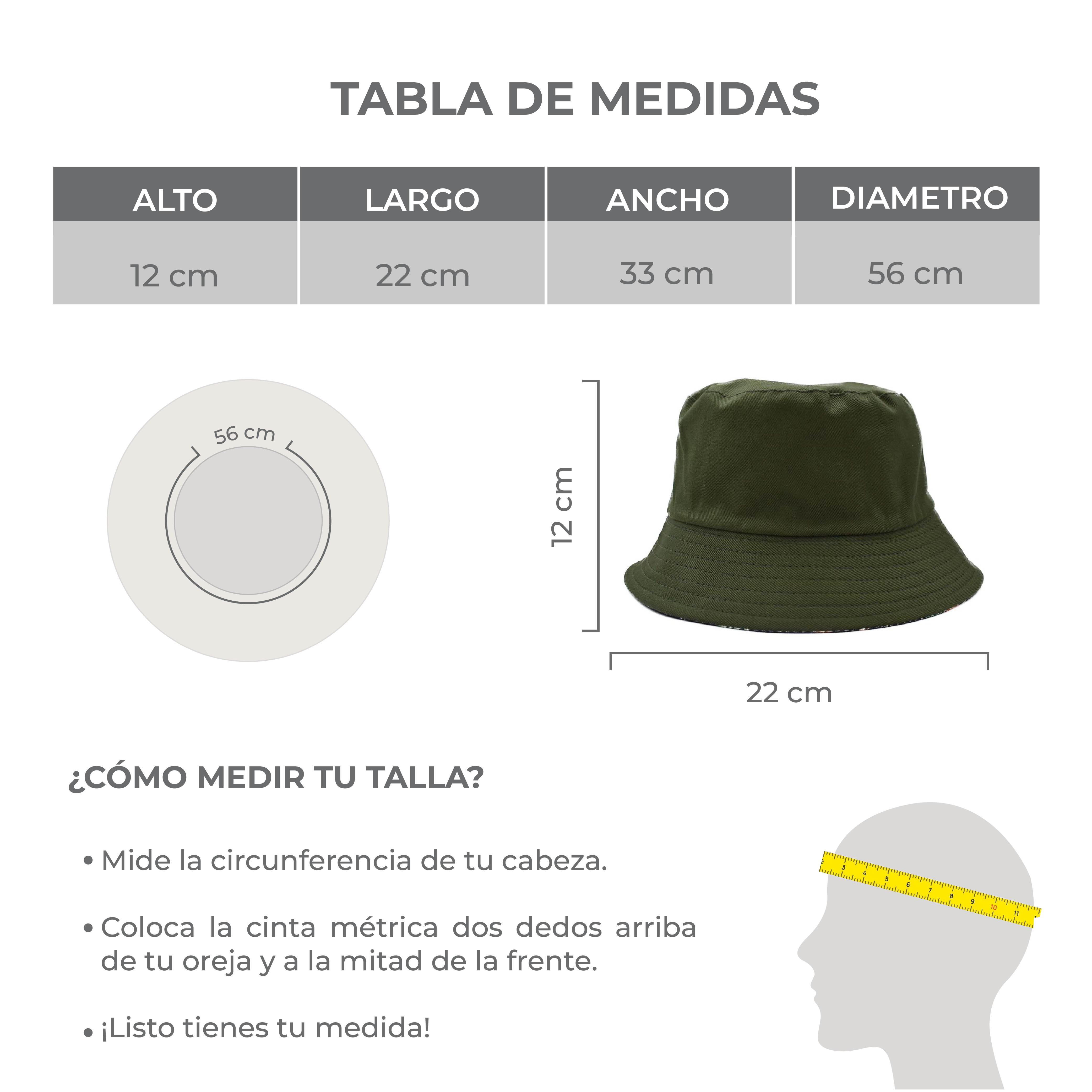 Sombrero Bucket Doble Vista Print Piñas y Verde 