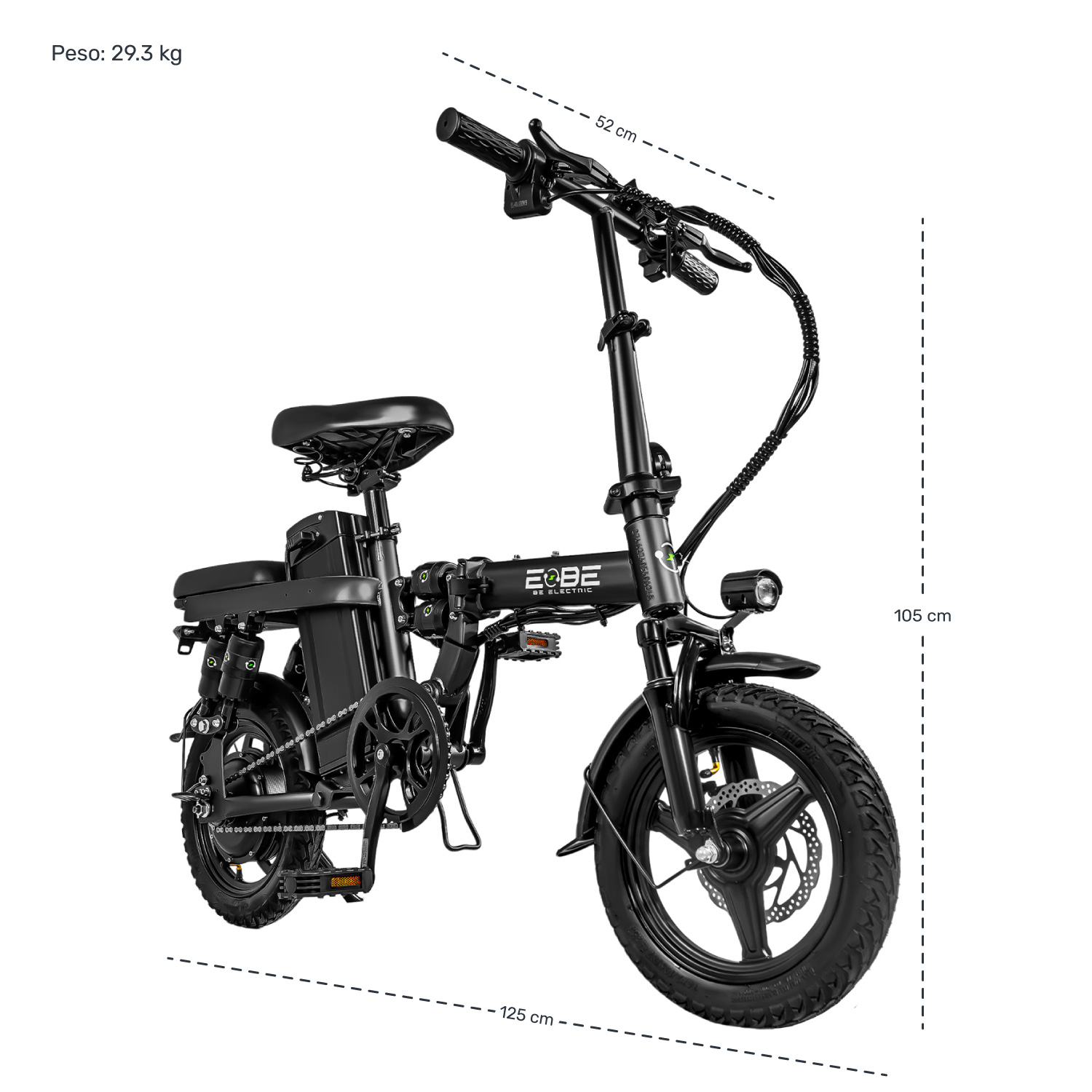 Bicicleta E-be Electrica Plegable E-flex Pro 750w 35km/h