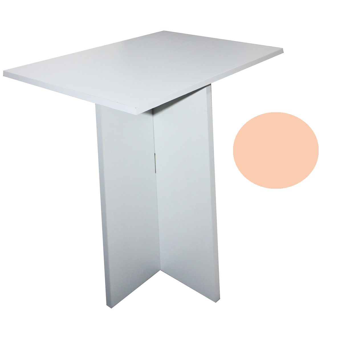 Mesa De Centro Sala Mdf Melamico Resistente Durazno Pastel