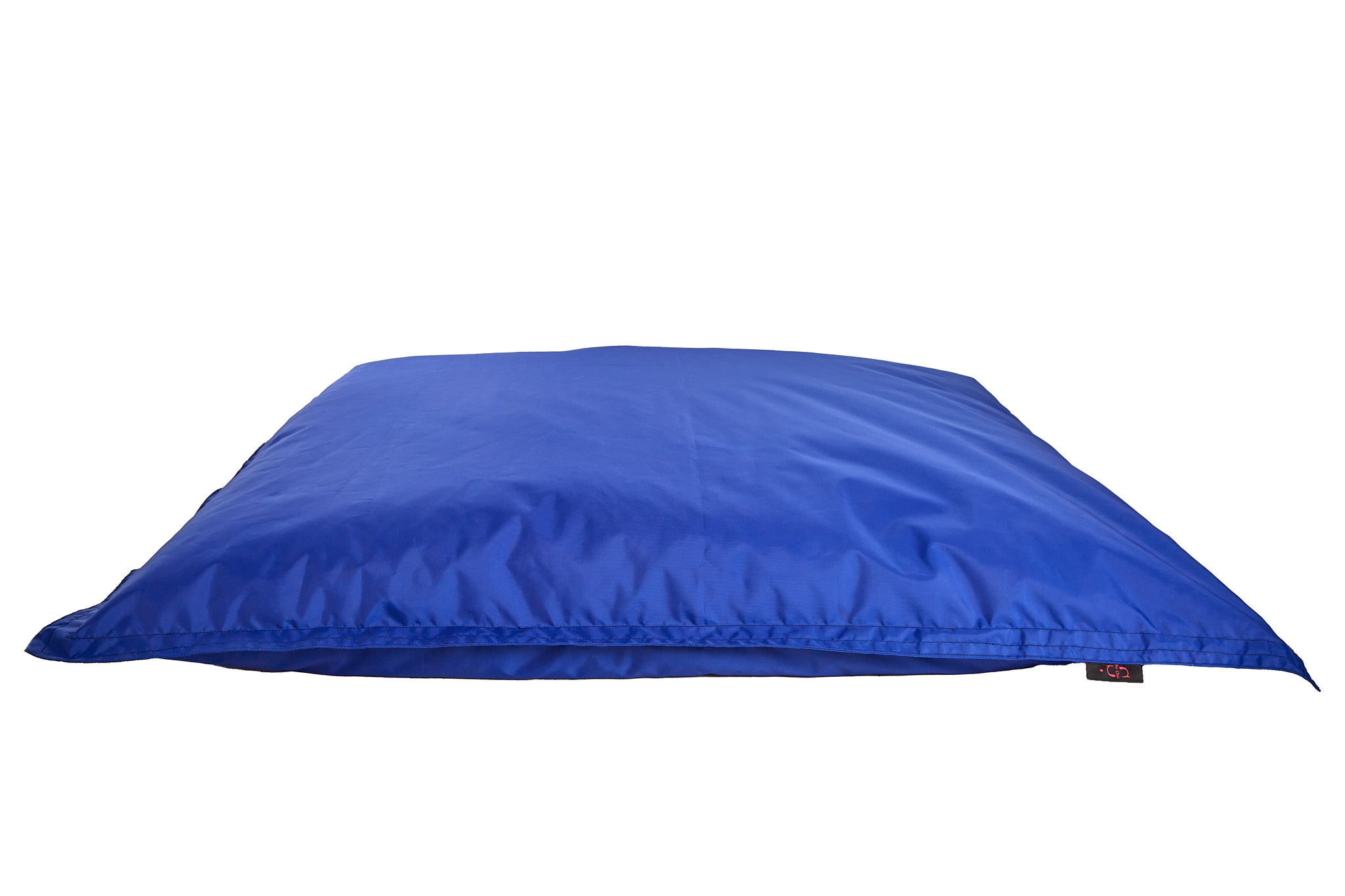 Puff para Interior y Exterior. Funda de Tela Poliéster Azul Rey Impermeable y Relleno de Microperlas de Poliestireno