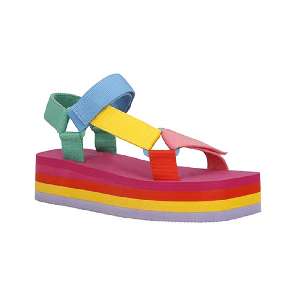 Sandalias Mama Lola K0006 Mujer Huaraches De Piso En Textil Color Fiusha Talla 23 a 27 