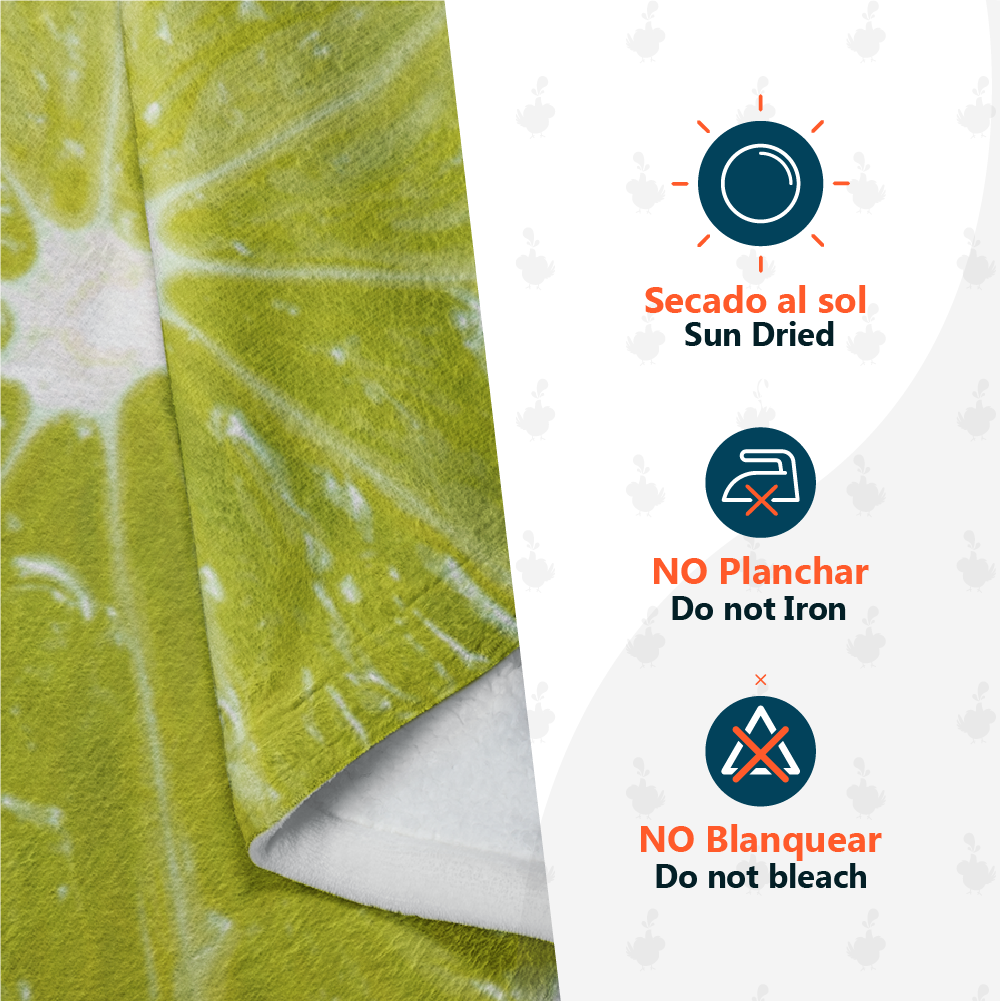 Cobija Manta Frazada Diseño Redonda de Frutas Limón Ultra Suave y Ligera de Alta Calidad