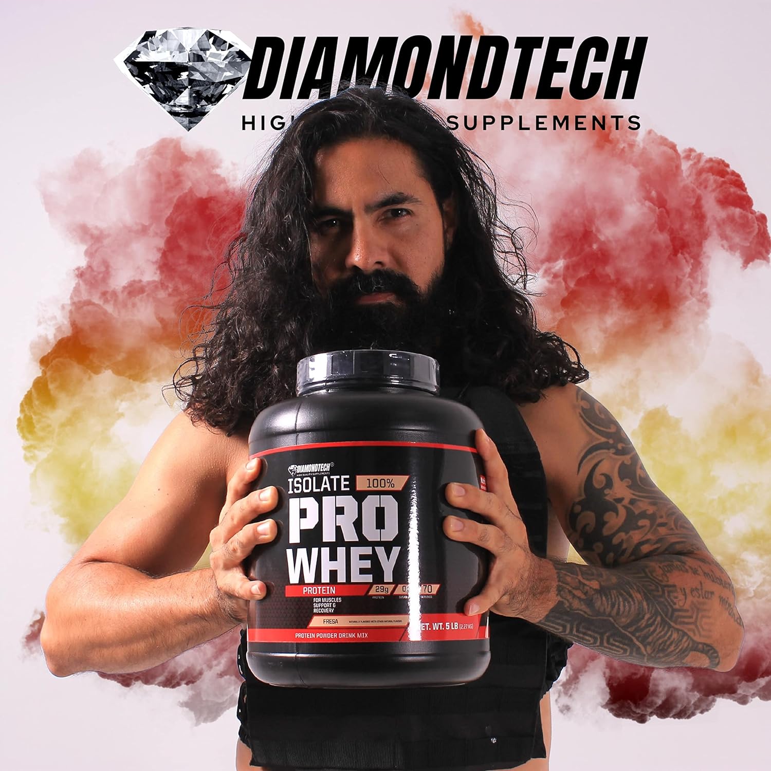 Proteína Pro Whey Isolate 5lbs (2.27kg) 70 servicios Diamondtech VAINILLA