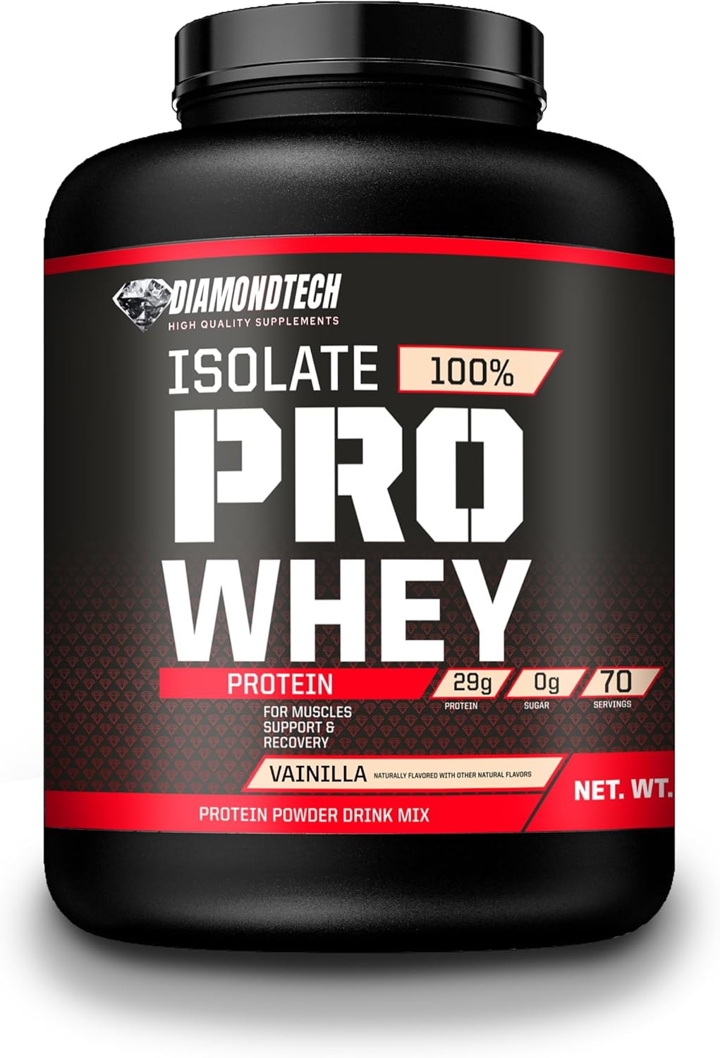 Proteína Pro Whey Isolate 5lbs (2.27kg) 70 servicios Diamondtech VAINILLA