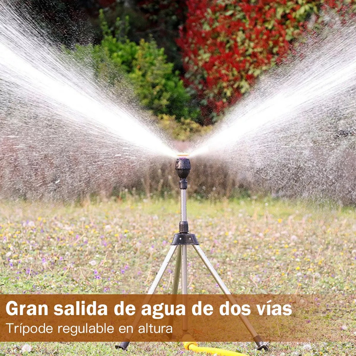 Trípode De Riego Giratorio De Acero Inoxidable Rociador De Soporte Telescópico