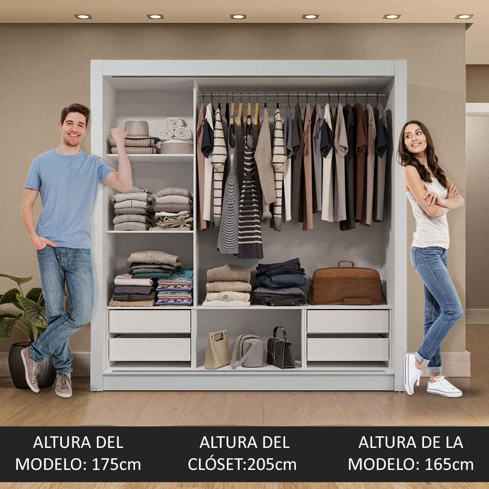 Ropero Closet Madesa 3 Puertas 1 Espejo BM 03